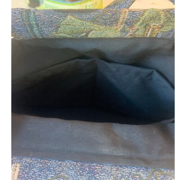 Wine Themed Tapestry Handbag Shoulder Strap 2 Outside Pockets 5 inside Pockets - Picture 7 of 7